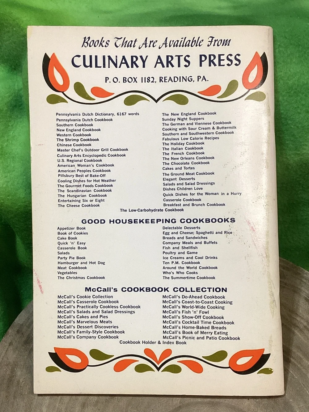 Pennsylvania Dutch Cookbook Fine Old Recipes 1972 Paperback 63 Pages Pictures